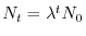 $ N_{t}=\lambda^{t}N_{0}$